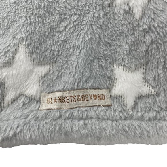 Blankets & Beyond Gray Puppy Dog Lovey 13" Baby Security Blanket Stars Nunu NWT - Picture 5 of 9